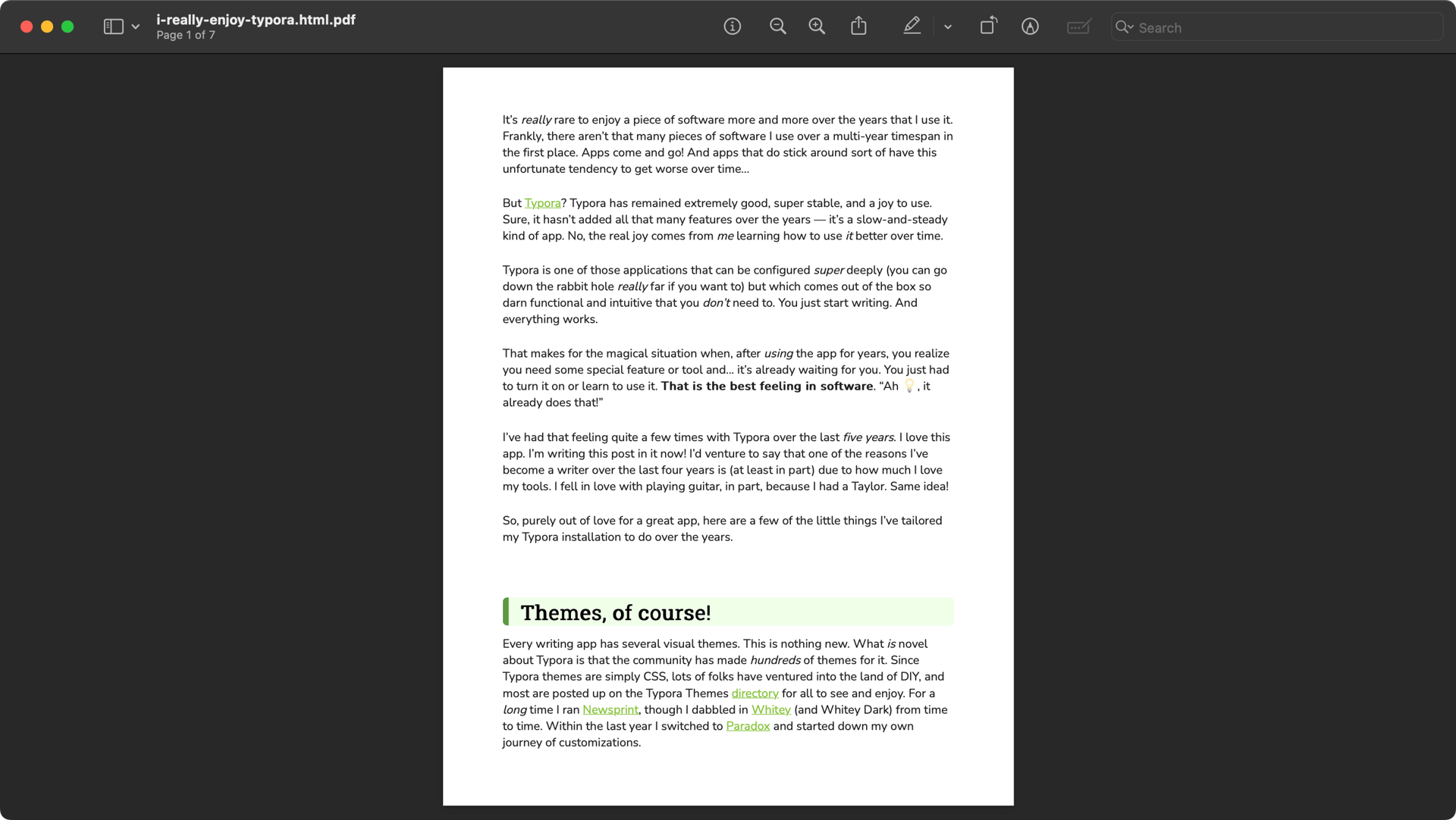 A screenshot of a pdf file exported from typora